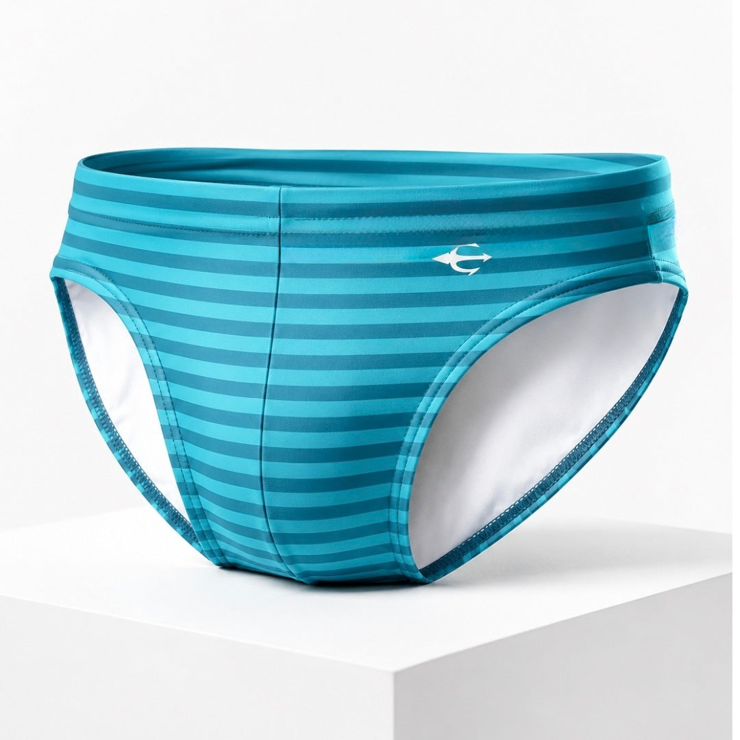 Bikini Lines Azul para hombre, vista frontal de producto | Equal Swimwear