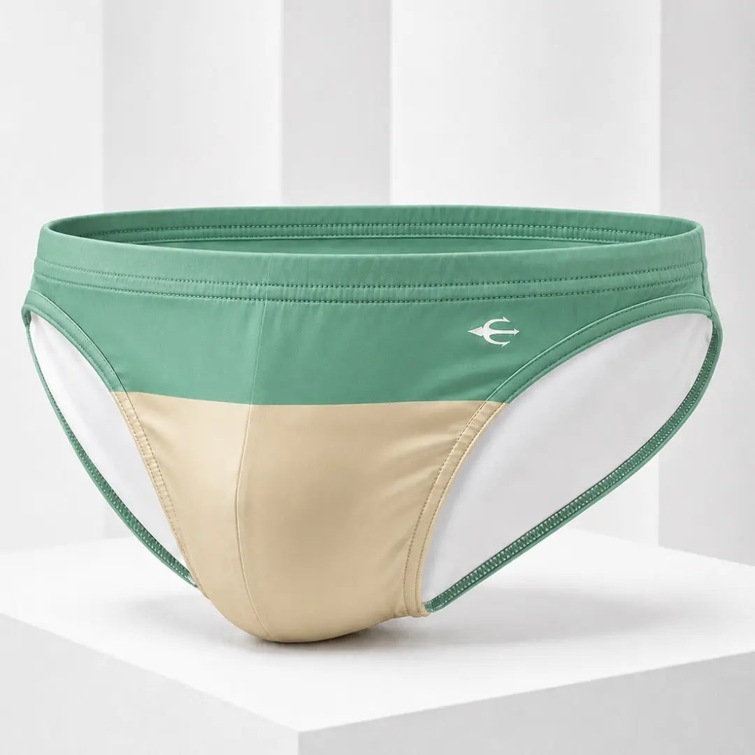 Bikini Tricolor vista trasera – Equal Swimwear, traje de baño para hombre, tela premium