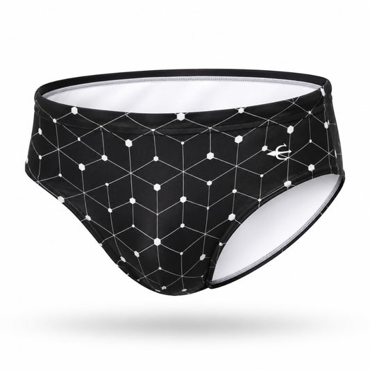 Brief Negro Cubos blancos Equal Swimwear
