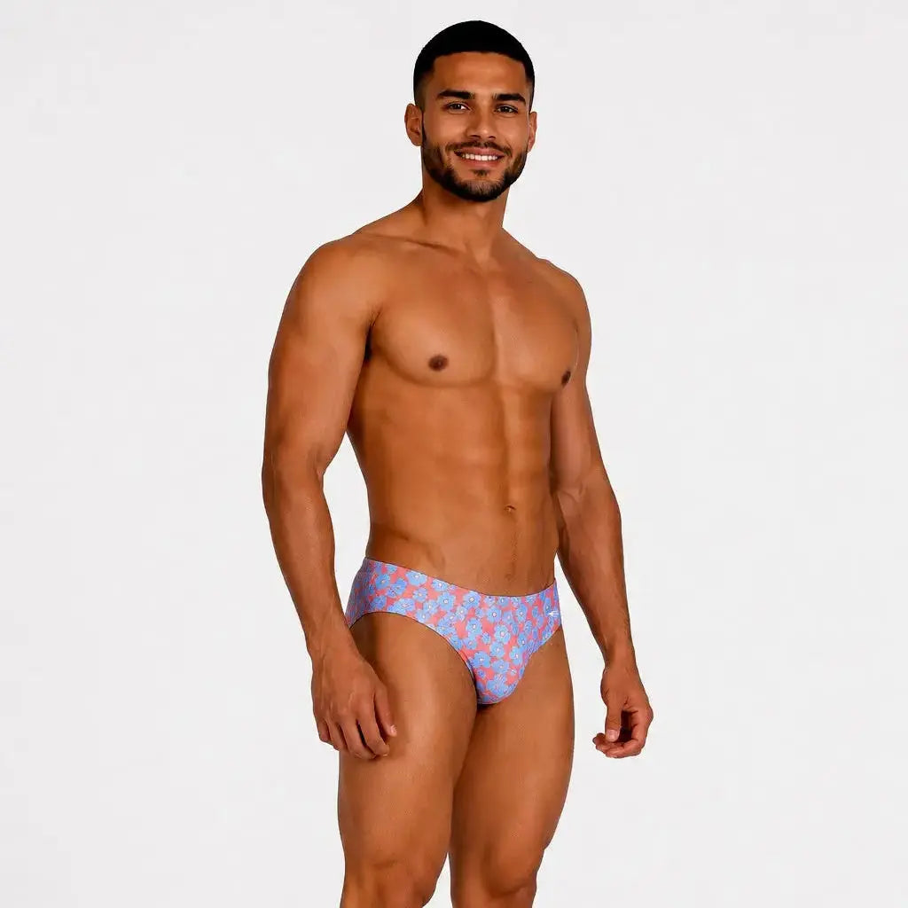 Brief Flowers, vista de perfil – EQUAL Swimwear, traje de baño para hombre