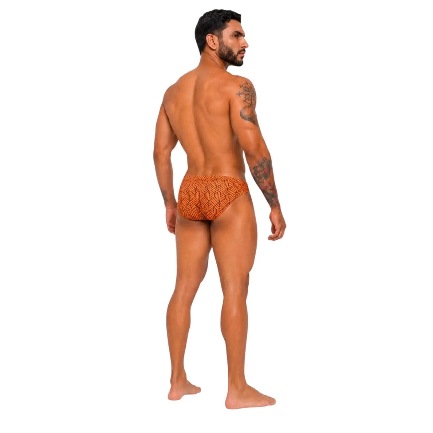 Brief Geométrico Naranja Equal Swimwear Equal Swimwear