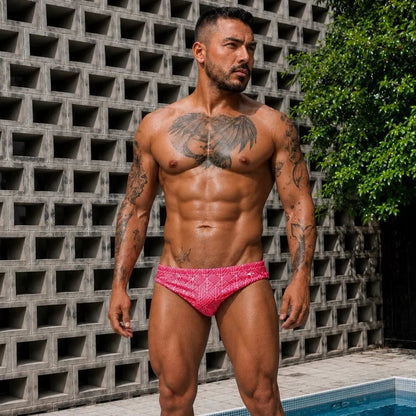 Brief Geométrico Rosa - Equal Swimwear