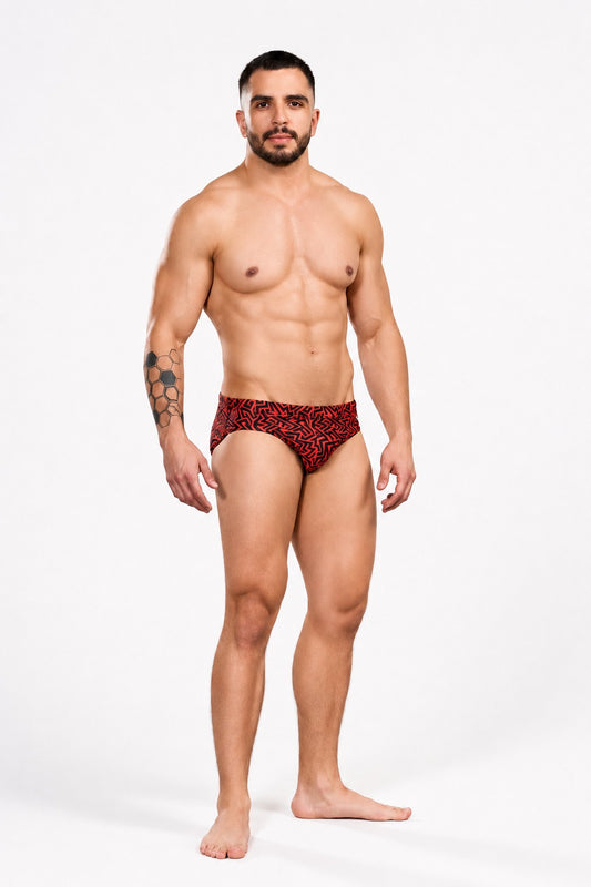 Brief Grecas Rojo Equal Swimwear Equal Swimwear