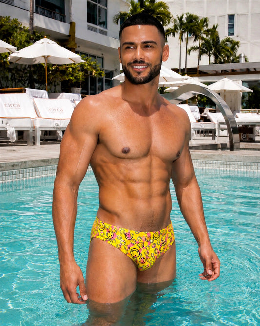 Brief Happy vista trasera – Equal Swimwear, traje de baño para hombre, tela premium