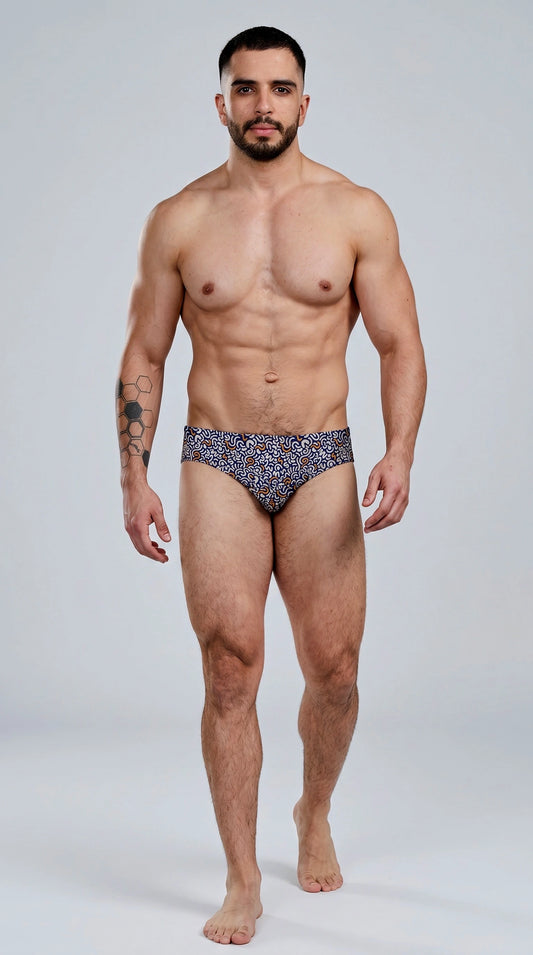 Brief Laberinto - Vista frontal | Equal Swimwear