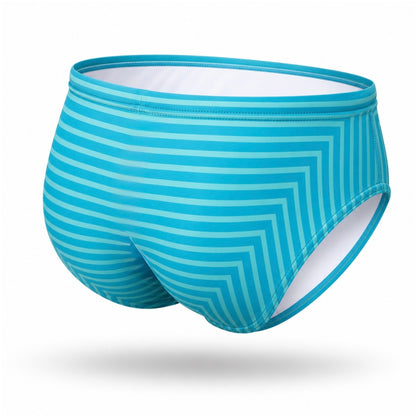 Light Blue Brief Lines Equal Swimwear