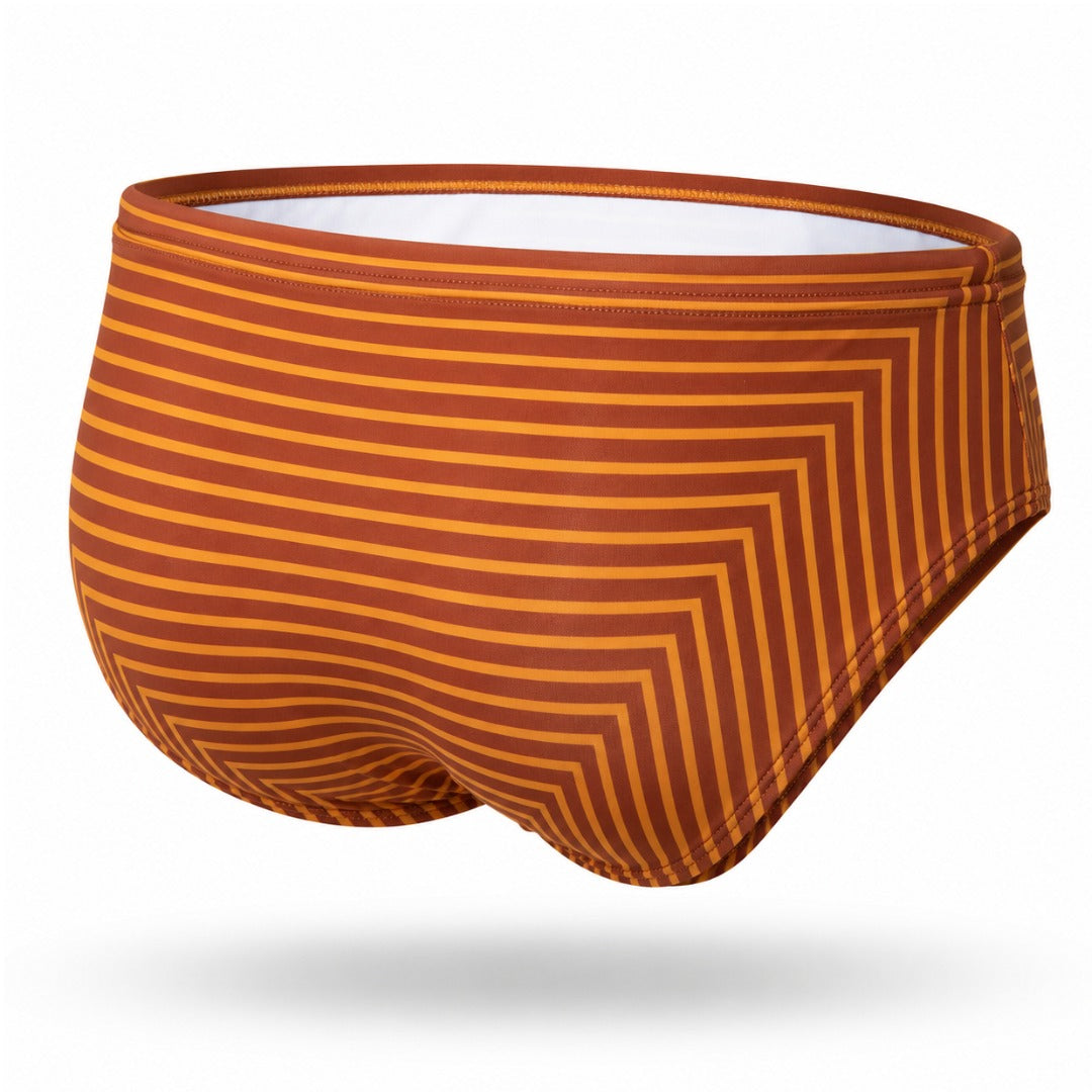 Brief Lines Orange Equal Swimwear