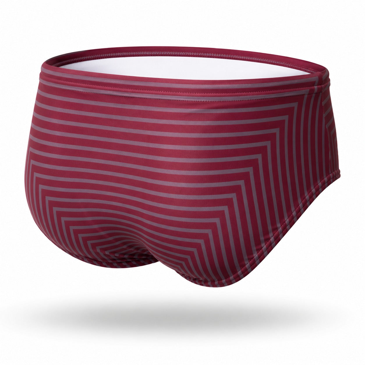 Brief Lines Red Wine Equal Swimwear