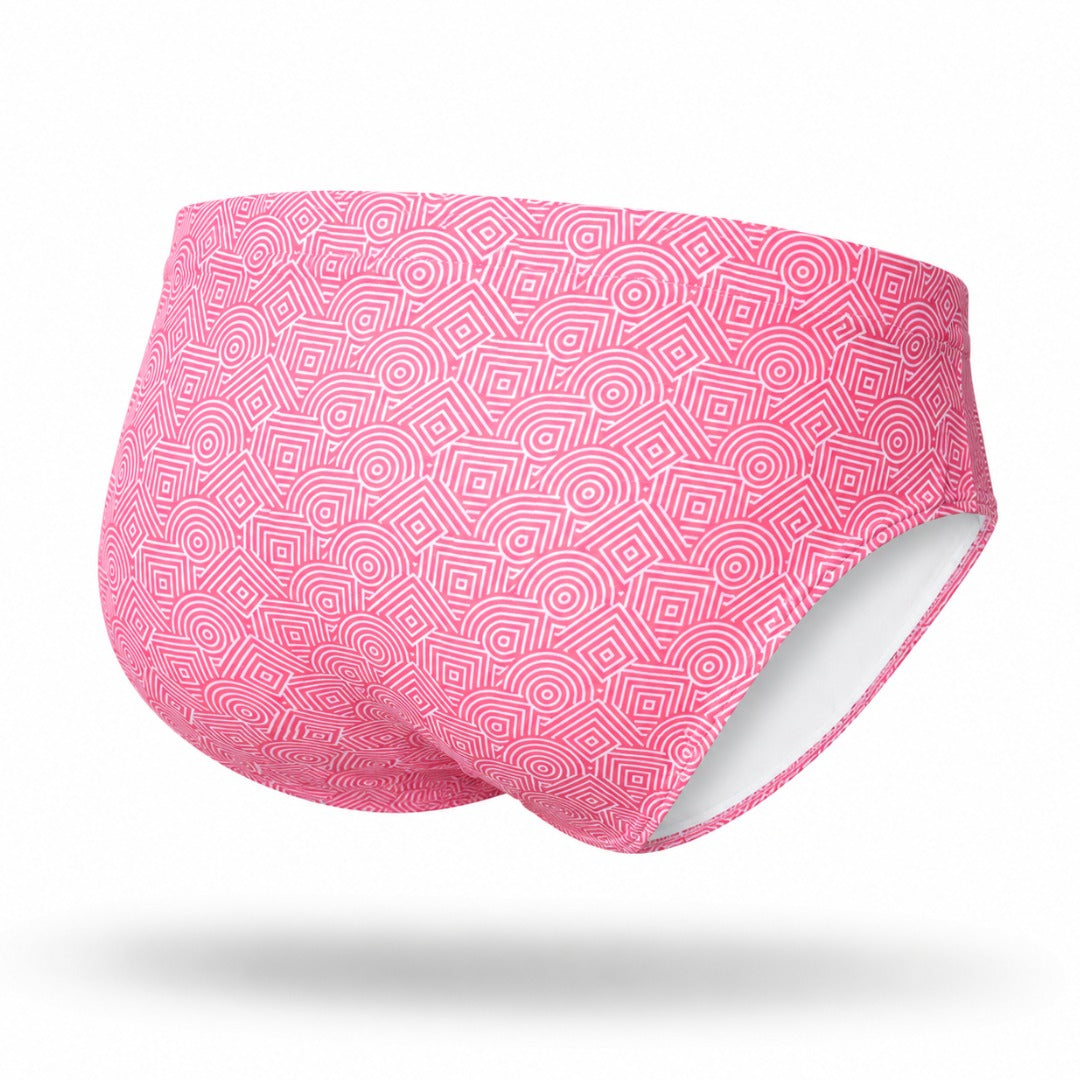BRIEF + SHORT  GEOMETRICO SALMON
