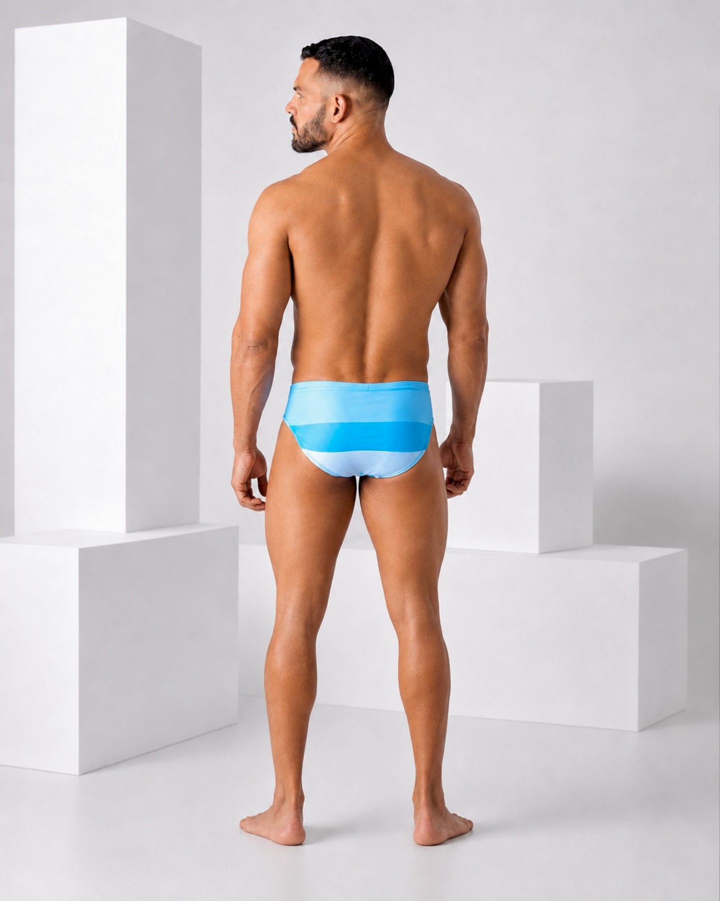 Brief Tricolor Azul Equal Swimwear Equal Swimwear