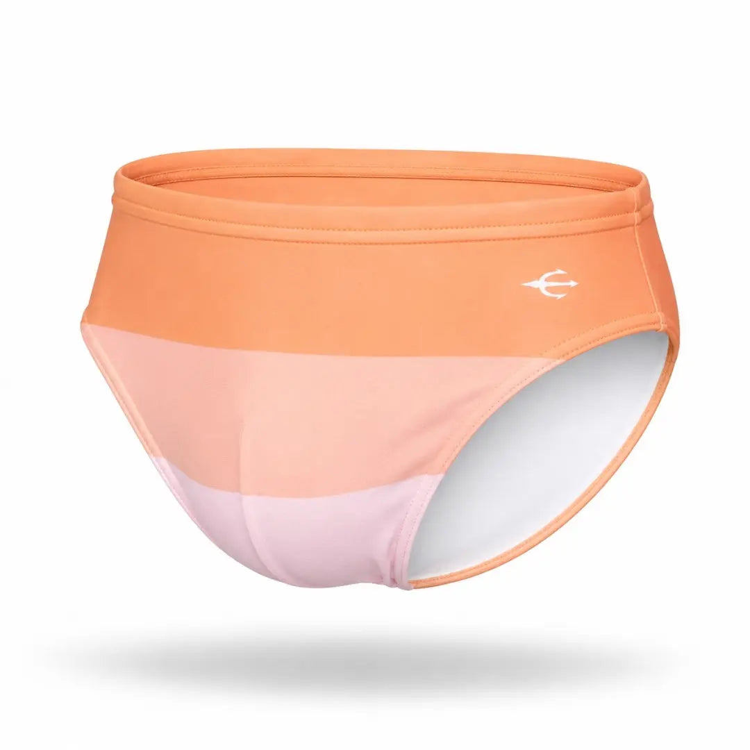 Brief Tricolor Naranja hombre, vista de producto – EQUAL Swimwear