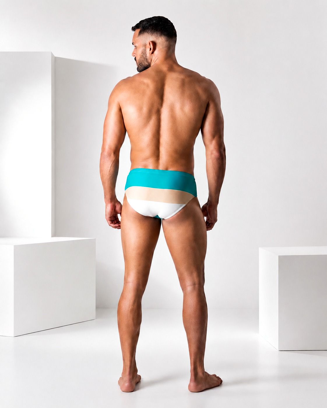Brief Tricolor Verde Equal Swimwear Equal Swimwear