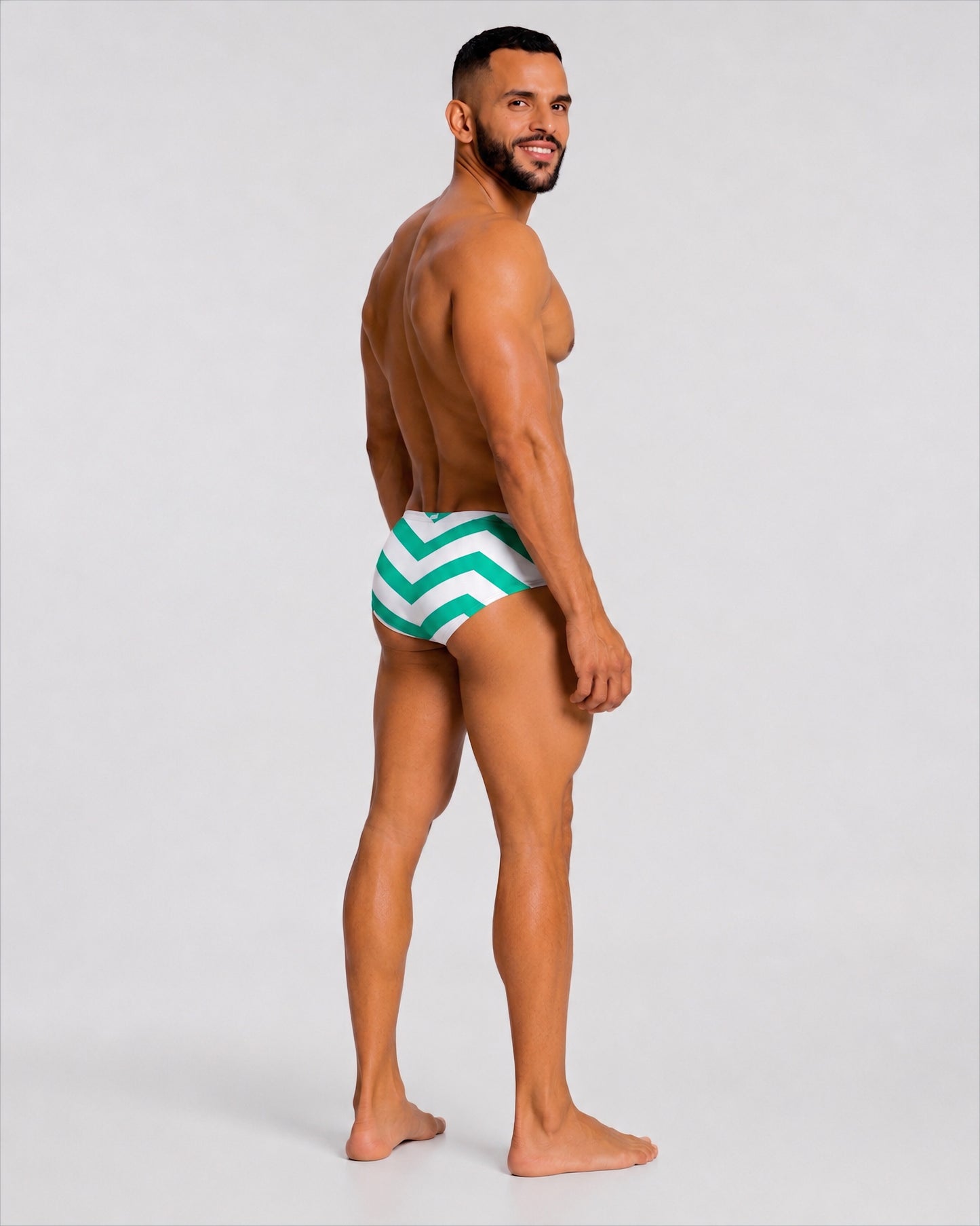 Brief Zig Zag Verde Equal Swimwear Equal Swimwear
