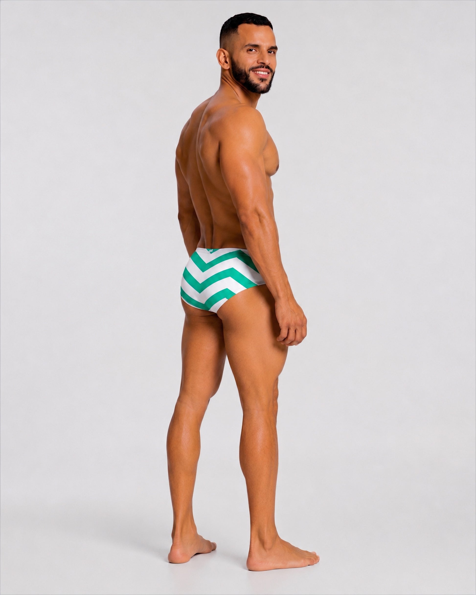 Brief Zig Zag Verde Equal Swimwear Equal Swimwear