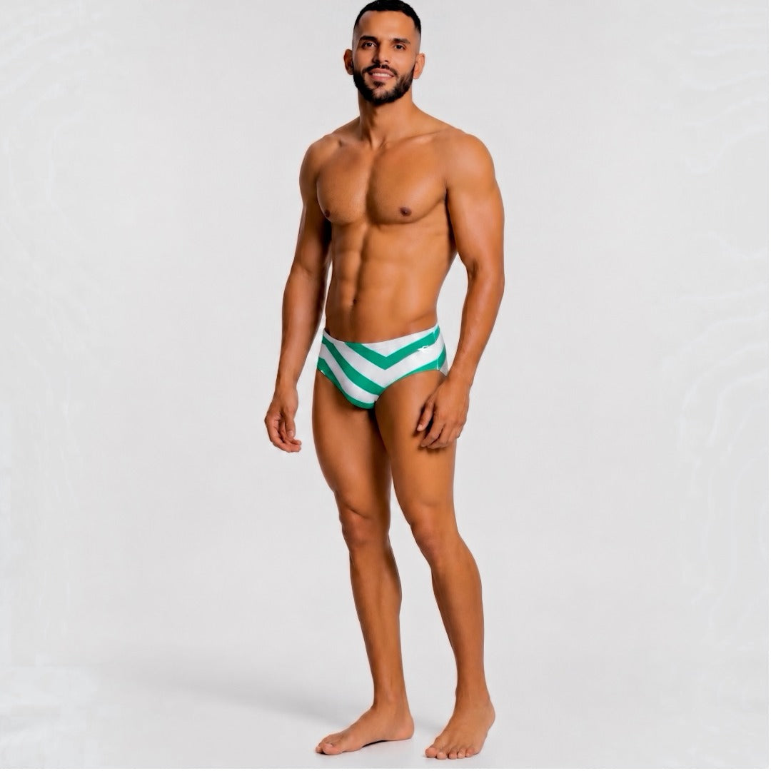 Brief Zig Zag Verde Equal Swimwear Equal Swimwear