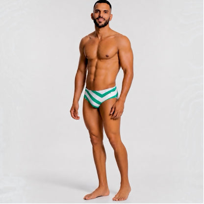 Brief Zig Zag Verde Equal Swimwear Equal Swimwear