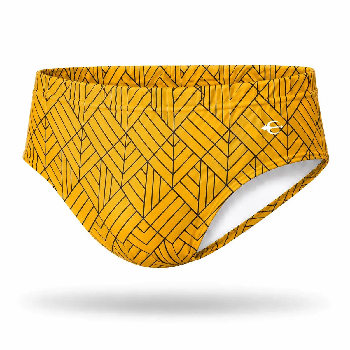 Brief Geométrico Bronce vista lateral – Equal Swimwear, traje de baño para hombre de secado rápido