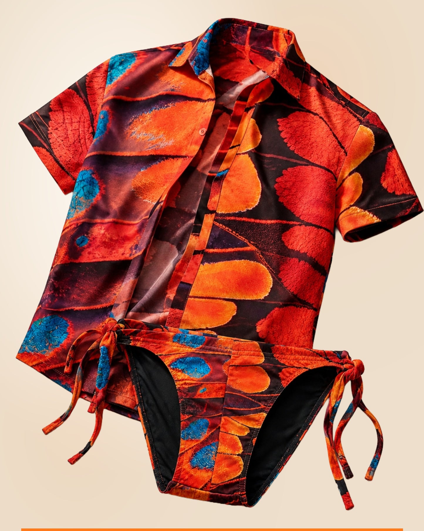 CAMISA + BIKINI ESSCENCE NARANJA SOLAR EQUAL SWIMWEAR
