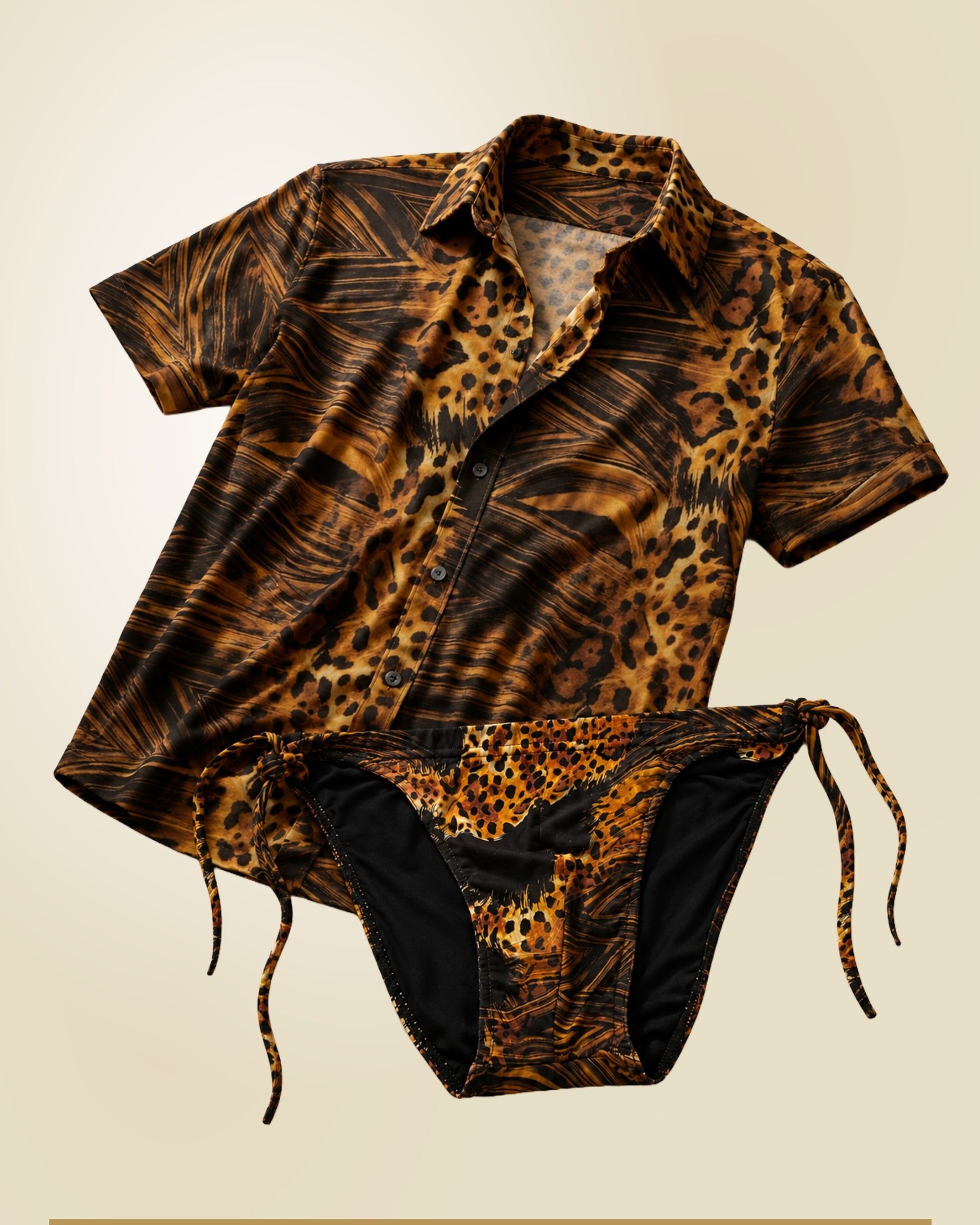 CAMISA + BIKINI ESSCENCE   JAGUAR OCRE EQUAL SWIMWEAR