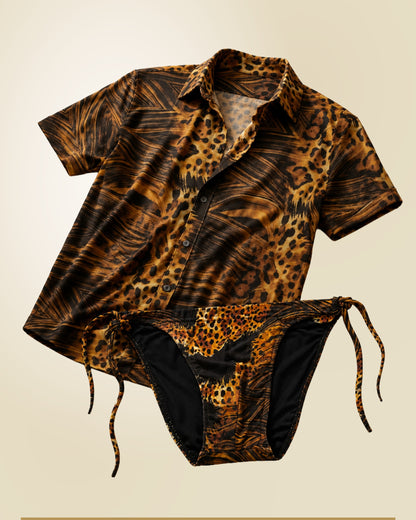 CAMISA + BIKINI ESSCENCE   JAGUAR OCRE EQUAL SWIMWEAR