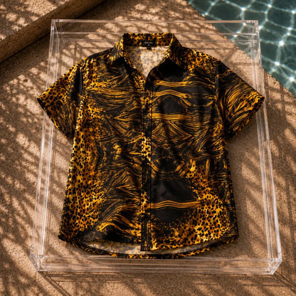 Camisa Essence vista frontal – Equal Swimwear, camisa de playa para hombre, manga corta