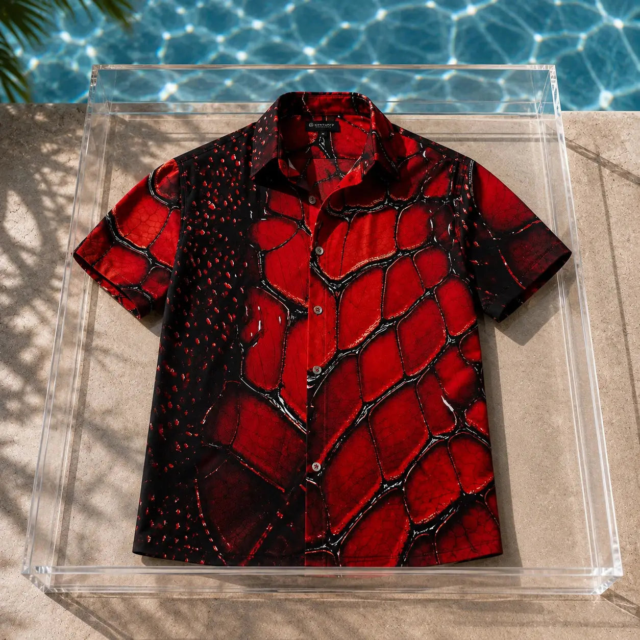 Camisa Essence detalle del estampado – Equal Swimwear, camisa de verano, corte relajado