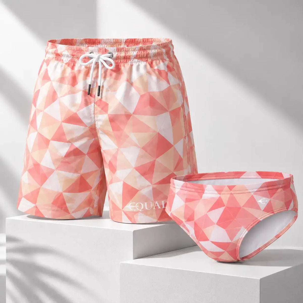 Brief + Short Prisma Rosa – EQUAL Swimwear, set de traje de baño para hombre