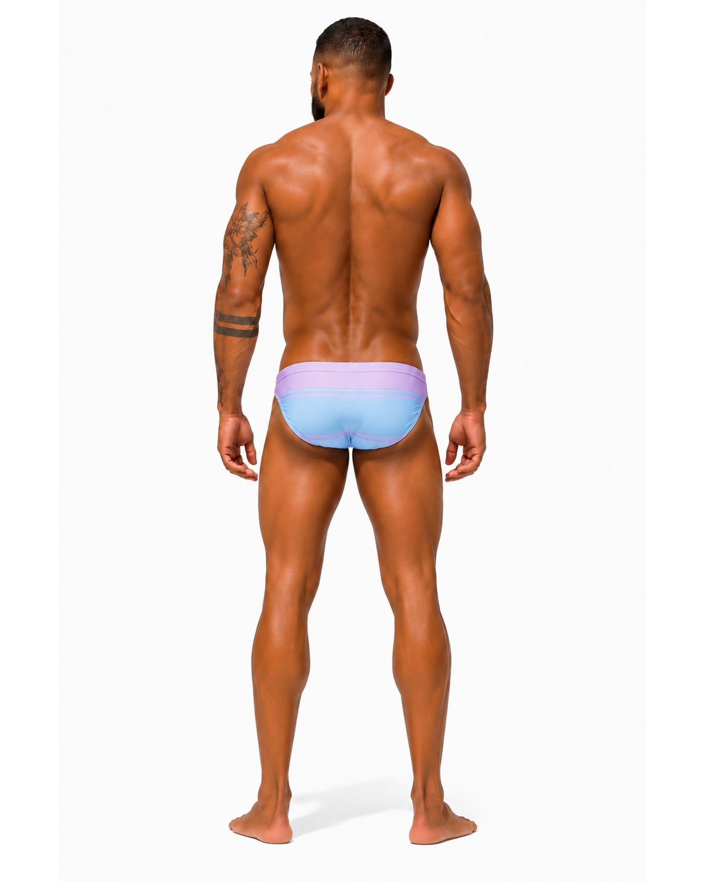 Bikini Shore Lila en modelo, vista de espalda | Equal Swimwear