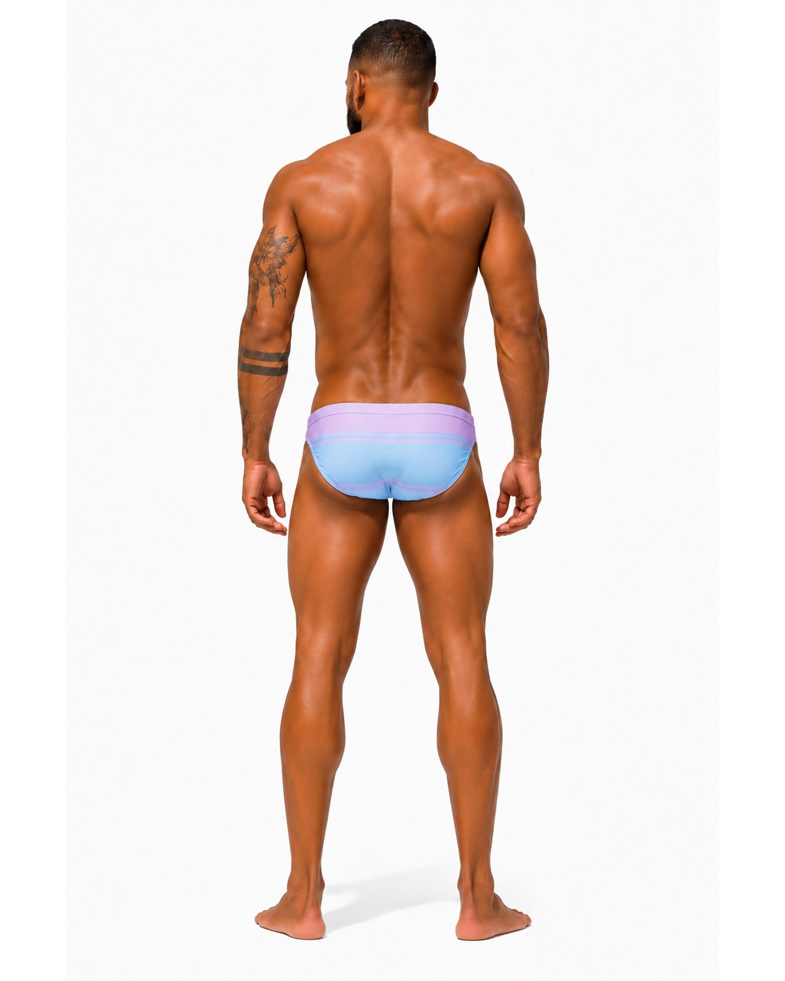 Bikini Shore Lila en modelo, vista de espalda | Equal Swimwear