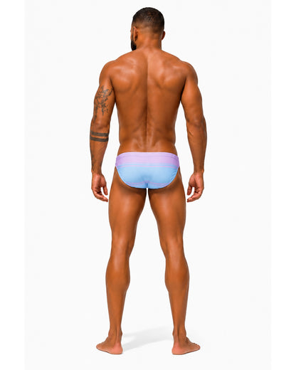 Bikini Shore Lila en modelo, vista de espalda | Equal Swimwear