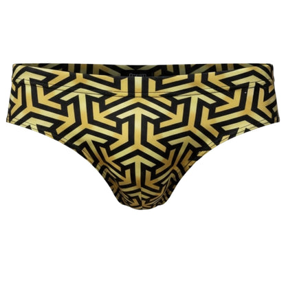 Equal Swimwear Brief Style Black & Gold