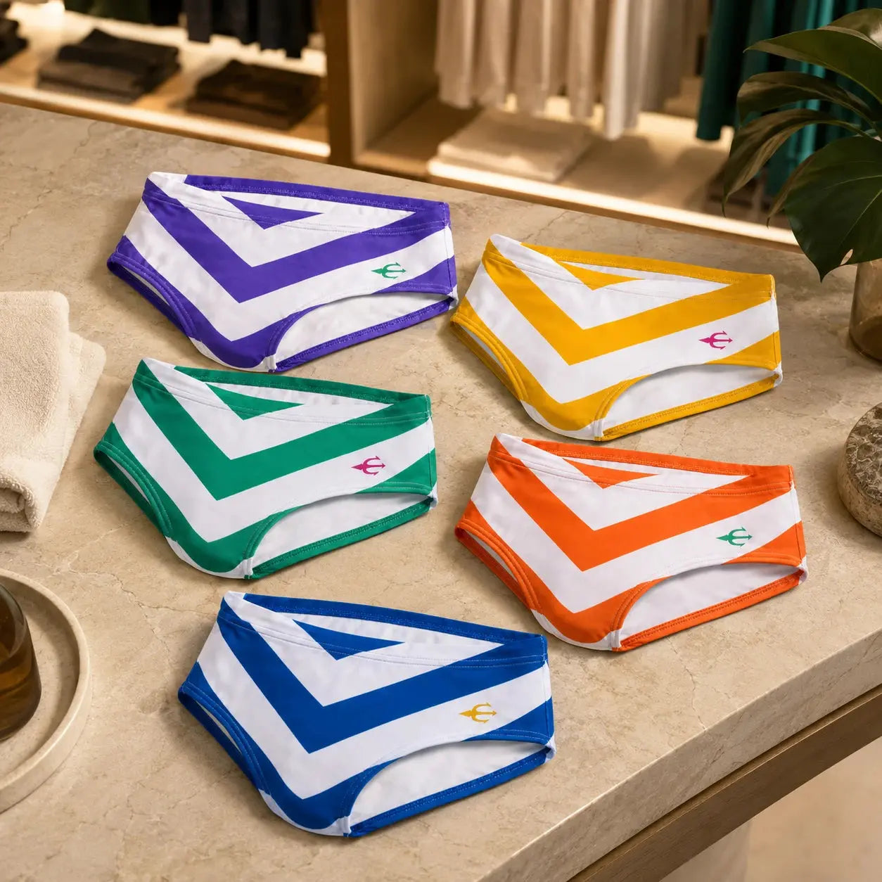 Brief Zig Zag vista de producto – Equal Swimwear, bañador para hombre resistente al cloro