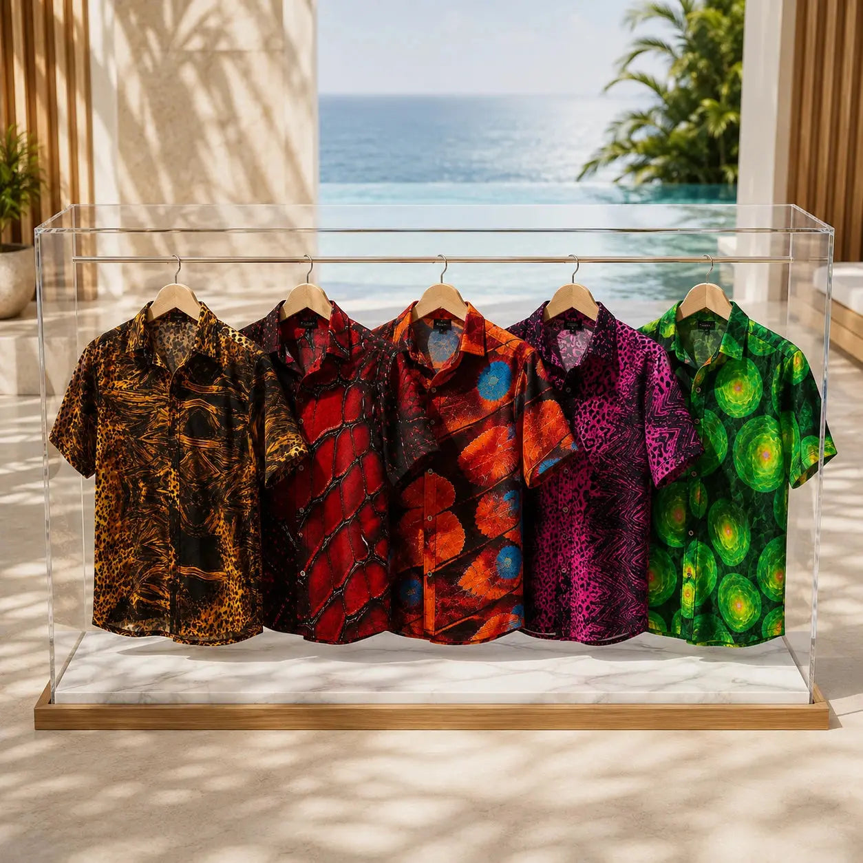 Camisa Essence vista frontal – Equal Swimwear, camisa de playa para hombre, manga corta