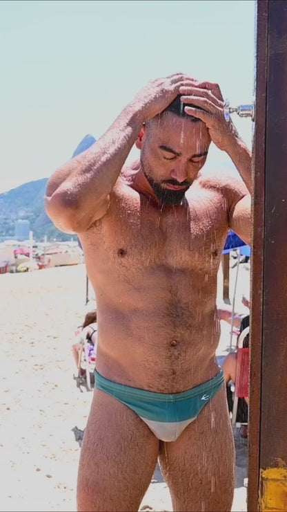 Traje de baño de hombre Tricolor Verde Equal Swimwear