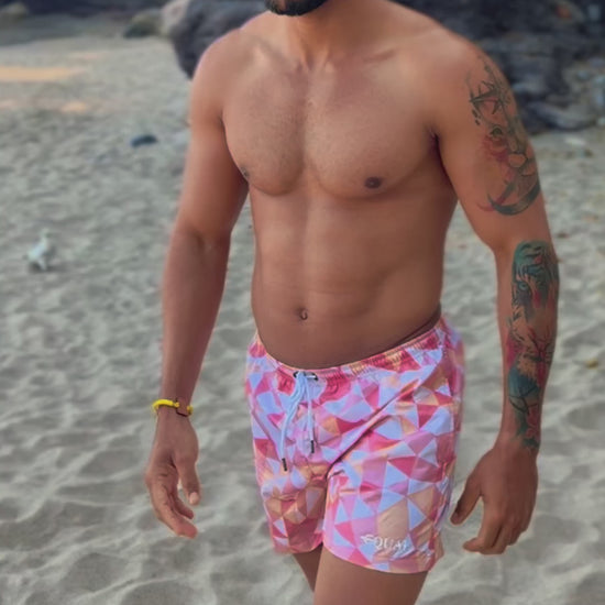 Conjunto Brief + Short Prisma Rosa en movimiento – EQUAL Swimwear, traje de baño para hombre