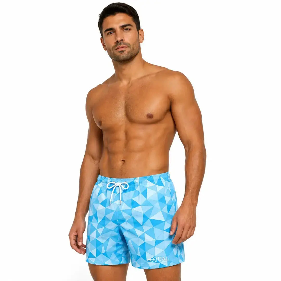 Short Prisma Azul Claro Equal Swimwear - lifestyle playa