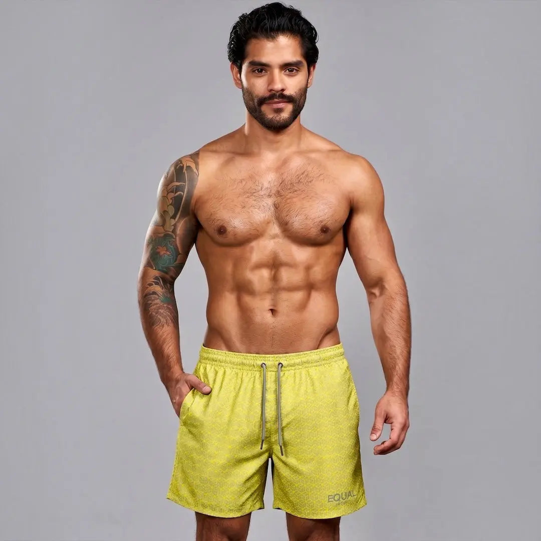 Short Cubos Amarillo