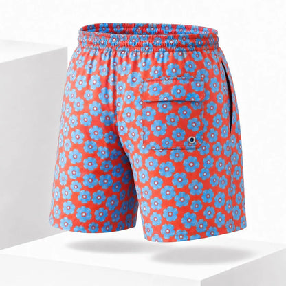Short Flowers detalle del estampado – Equal Swimwear, ropa de playa para hombre, corte cómodo
