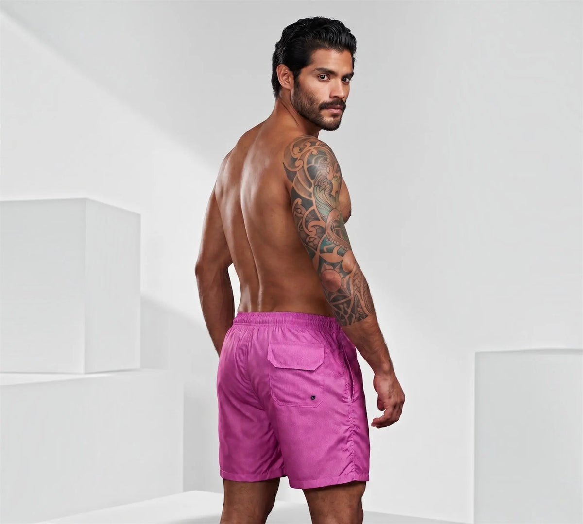 Short Fresh Rosa hombre, vista de producto – EQUAL Swimwear