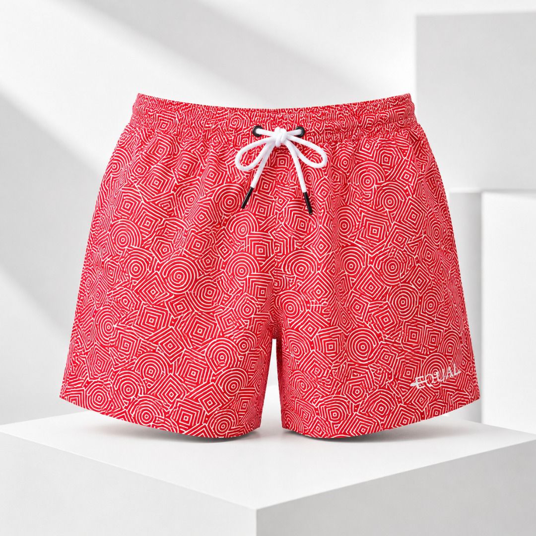 Short Geométrico Rojo Equal Swimwear Equal Swimwear