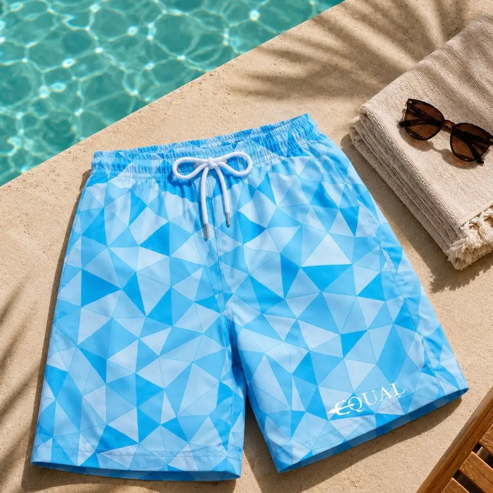 Short Prisma detalle del estampado – Equal Swimwear, ropa de playa para hombre, corte cómodo