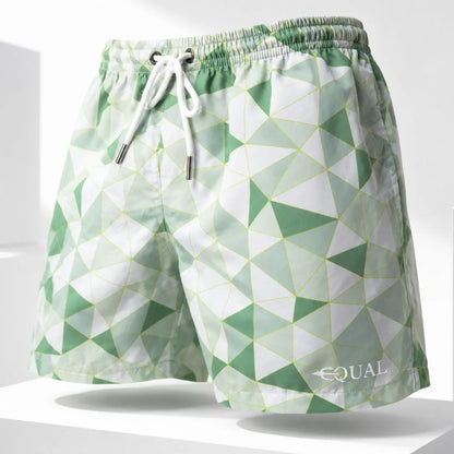 Short Prisma Verde Claro Equal Swimwear - vista frontal ghost mannequin