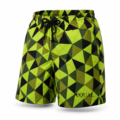 Short Prisma Verde Equal Swimwear - vista frontal ghost mannequin