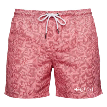 Equal Swimwear Short Geometry Red