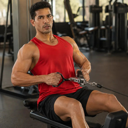 Tank Top Rojo vista de producto – Equal Swimwear, tank top para hombre, tela ligera y fresca