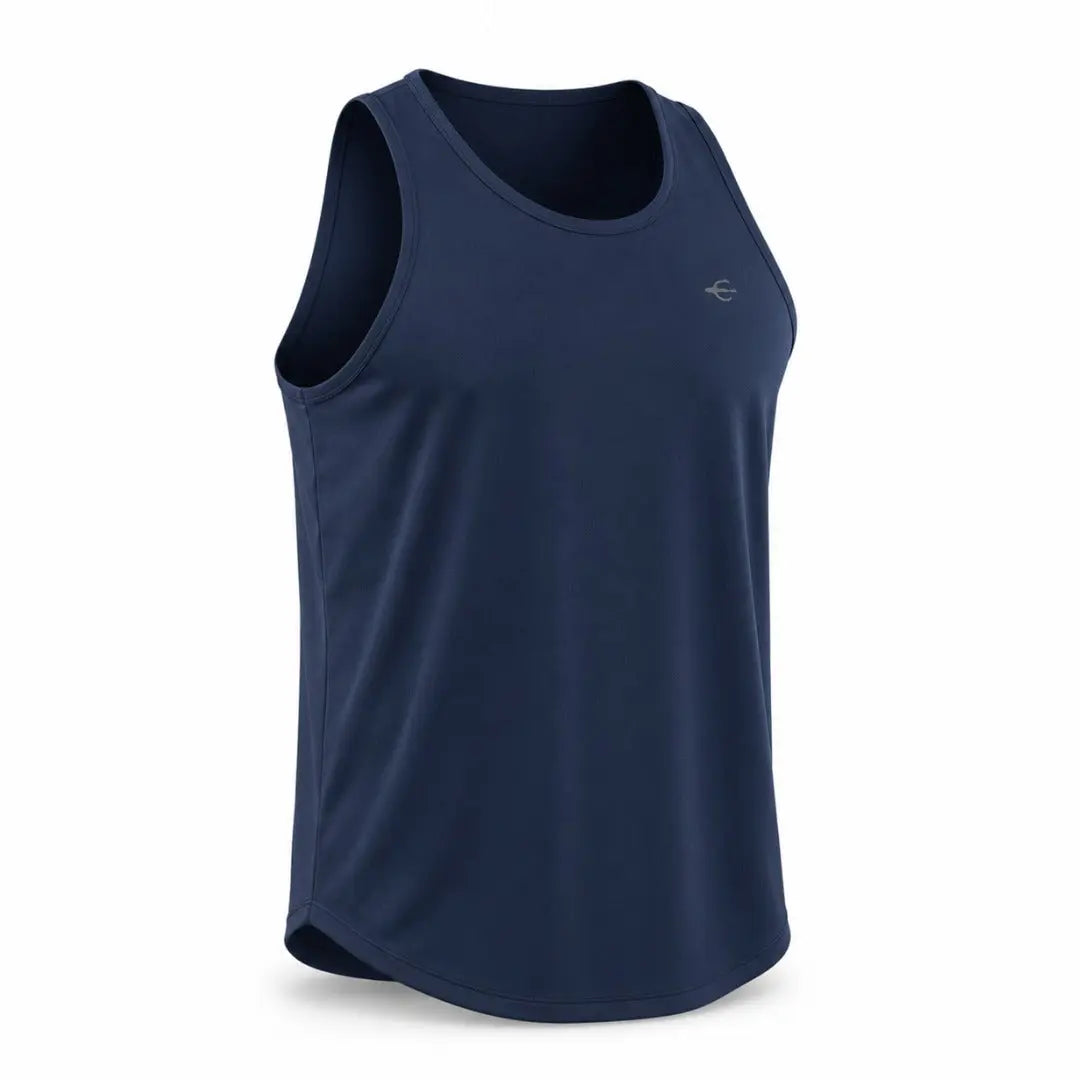 Tank Top Azul Marino vista frontal – Equal Swimwear, playera sin mangas para hombre, ropa de playa